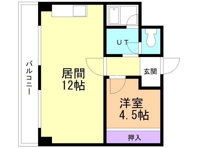 札幌市西区発寒九条のマンションの間取り