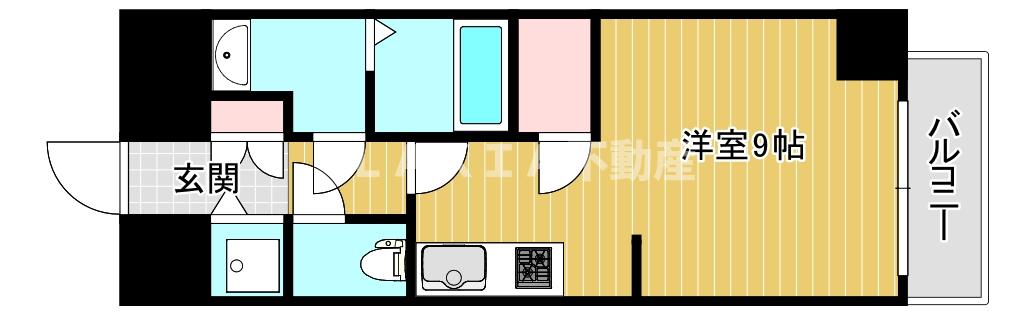 大阪市西区南堀江のマンションの間取り