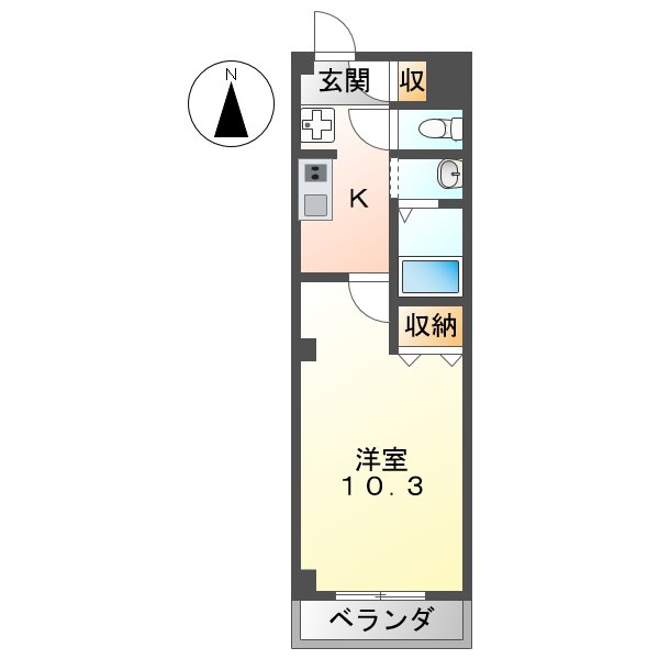 愛西市西條町のマンションの間取り