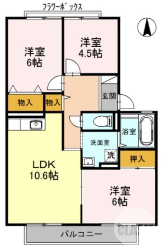 堺市中区土師町のアパートの間取り