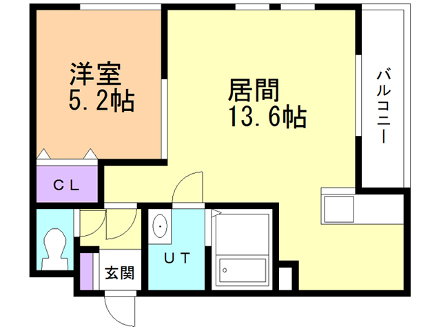 苫小牧市大成町のアパートの間取り