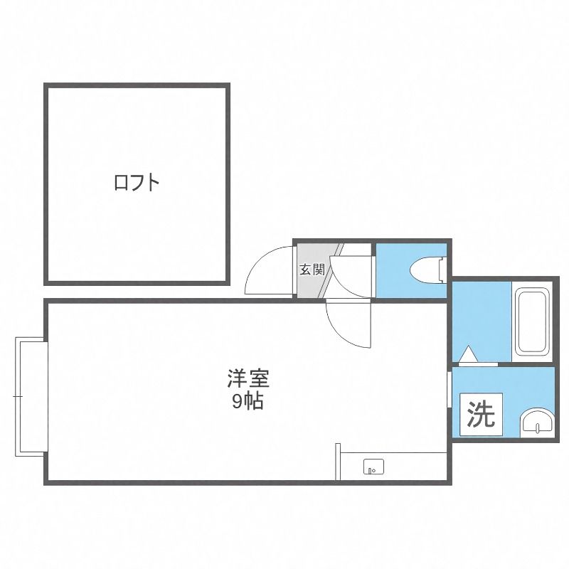 札幌市豊平区豊平二条のアパートの間取り