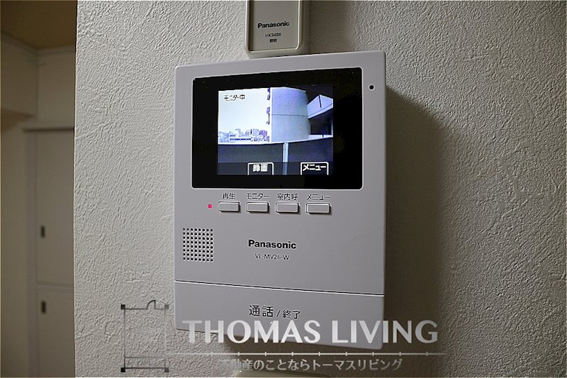 セキュリティ　モニター付きインターフォンでセキュリティ面も安心ですね。