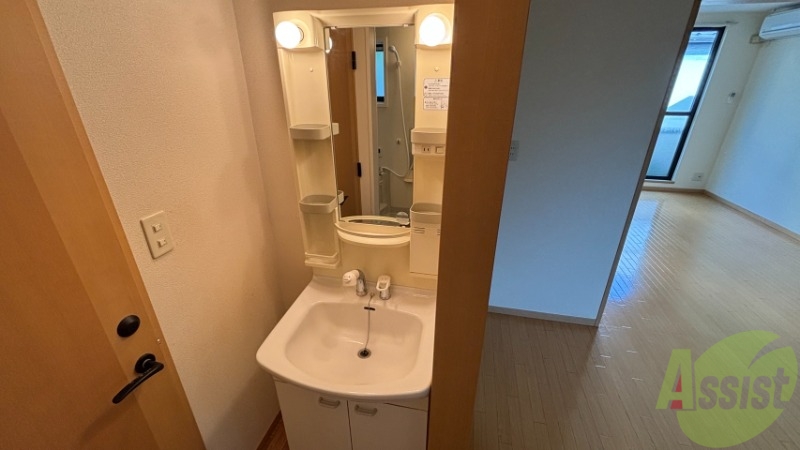 洗面設備　洗面所は独立しており、シャワー付きです！