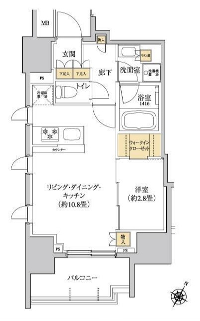 グレーシアフィット三軒茶屋の間取り写真