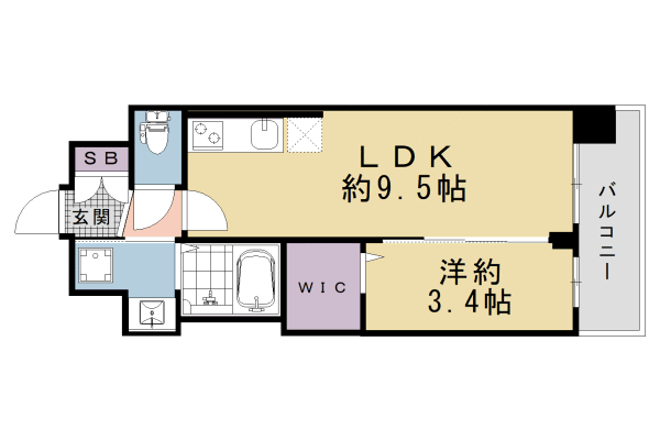 ソルテラス京都JUJO華の間取り写真