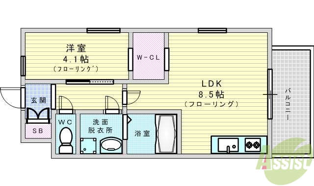 レジディア新大阪の間取り写真