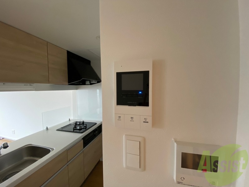 セキュリティ　インターホンです。オートロック付きで安心のマンションです。