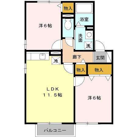 ハイム上野町　ＣＤＥの間取り