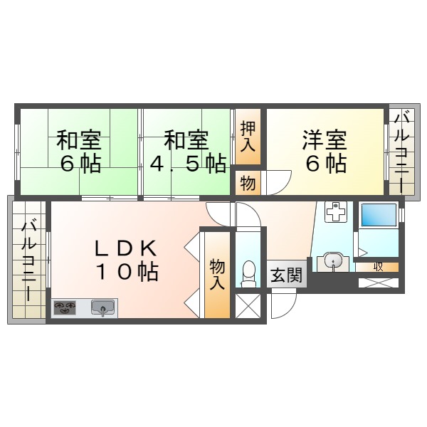 メゾン大津和の間取り