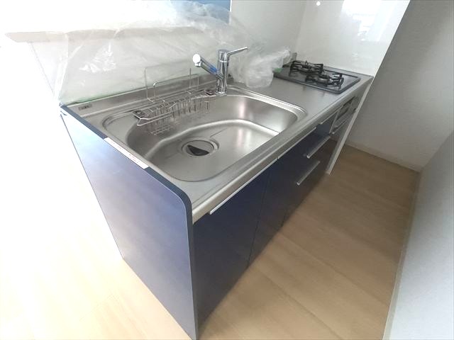 キッチン　2口ガスのシステムキッチン