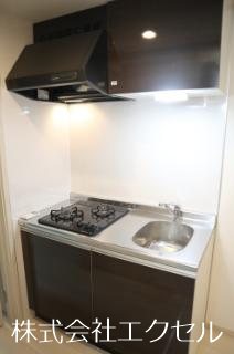 キッチン　ガス2口のシステムキッチン