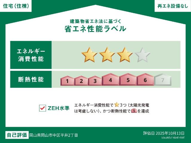 建物外観　省エネ性能ラベル