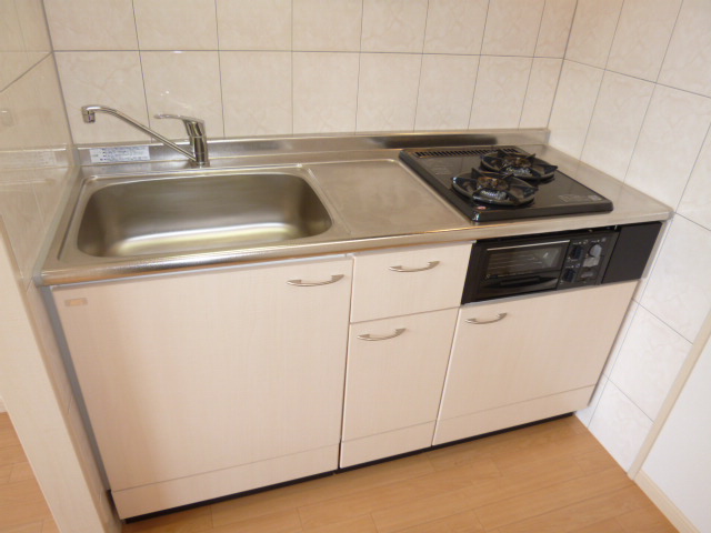 キッチン　2口ガスコンロ付き