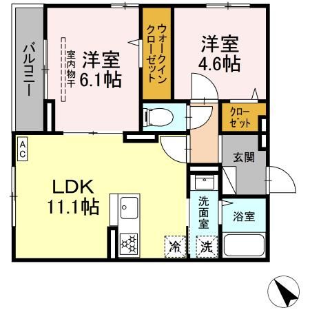 D Paina鴨居IIの間取り写真