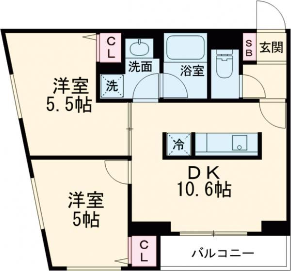 パルムクレスト武蔵小山 サウス棟の間取り写真