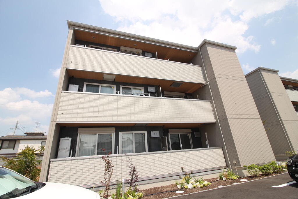 建物外観　西阿知の新築2LDK物件♪