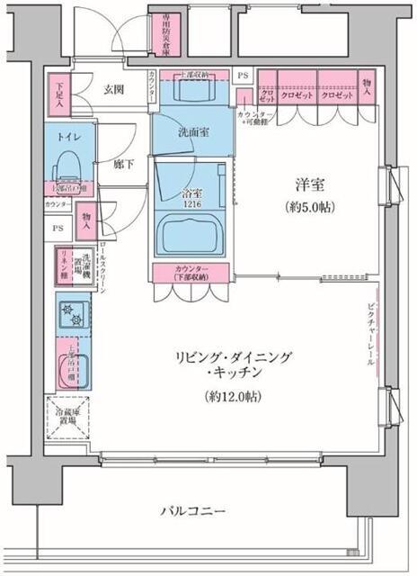 レジディア品川シーサイドの間取り写真