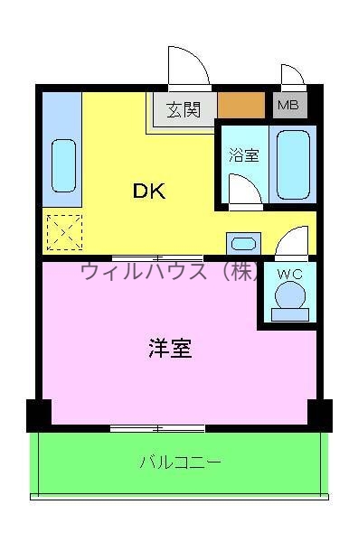 ＪＲ阪和線 鳳駅 徒歩14分 5階建 築38年の間取り写真