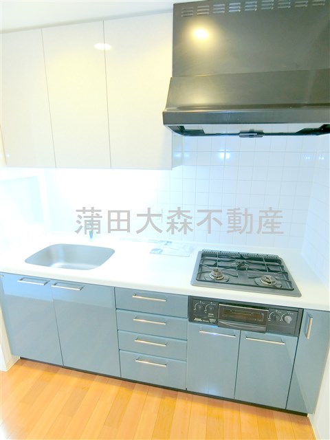 キッチン　3口ガスグリル付システムキッチン