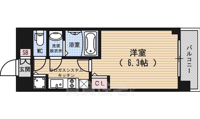 プレサンス京都五条天使突抜の間取り写真