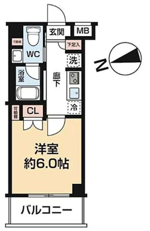 ＪＲ京浜東北線 川口駅 徒歩7分 5階建 築3年の間取り写真