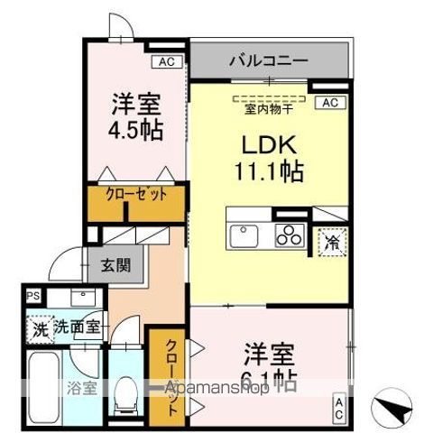 AssetーCourt錦町IIの間取り写真