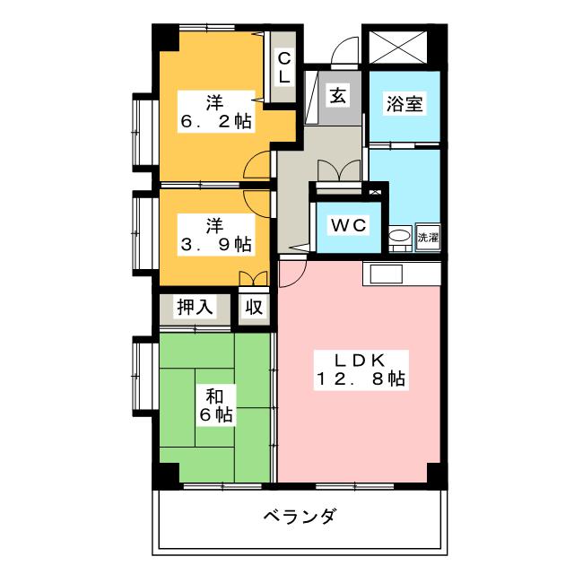 フラワーヒル小田原の間取り写真