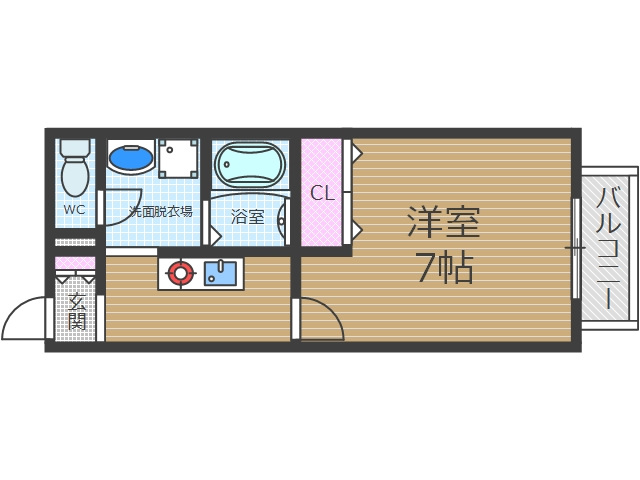 アンプルールmilleの間取り写真