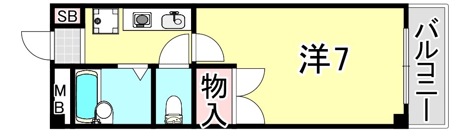 フリックコート下祗園の間取り写真