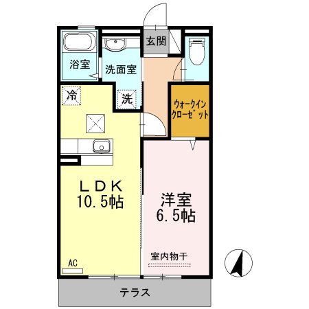 ＪＲ日豊本線 鹿児島中央駅 徒歩30分 3階建 築14年の間取り写真