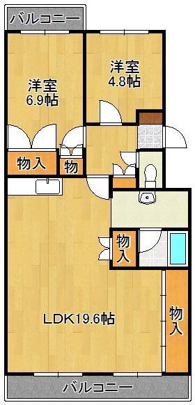 エメラルドマンション南小倉C棟の間取り写真