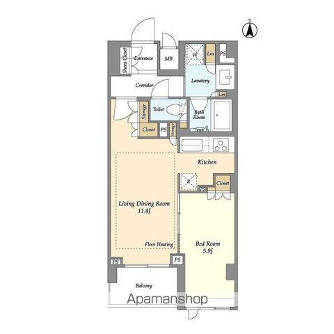 LIBR GRANT 四谷三丁目の間取り写真