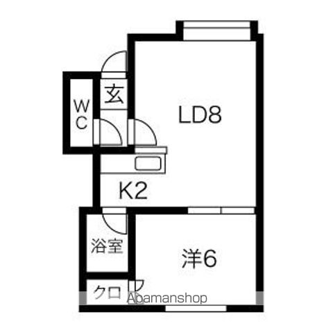 地下鉄南北線 真駒内駅 バス乗車時間：18分 最寄りバス停で下車 徒歩2分 3階建 築31年の間取り写真