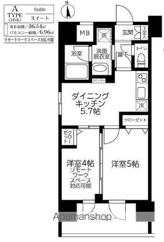都営三田線 新板橋駅 徒歩2分 12階建 築5年の間取り写真