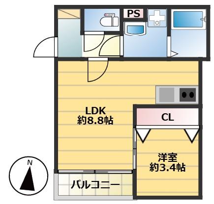 カーサコリーナ折尾の間取り写真