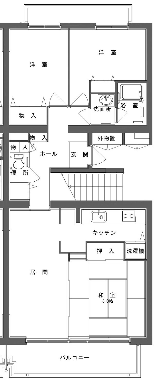 朝陽団地D棟の間取り写真