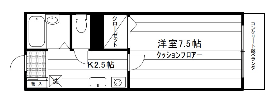 西武有楽町線 新桜台駅 徒歩5分 2階建 築25年の間取り写真