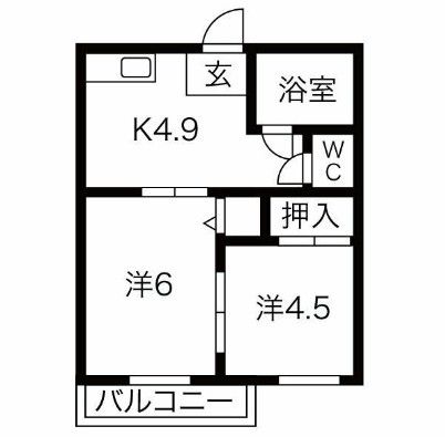 ハイツ東新A棟の間取り写真