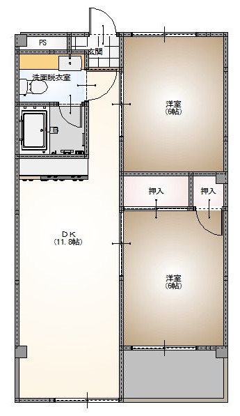 ファーレ岸の上の間取り