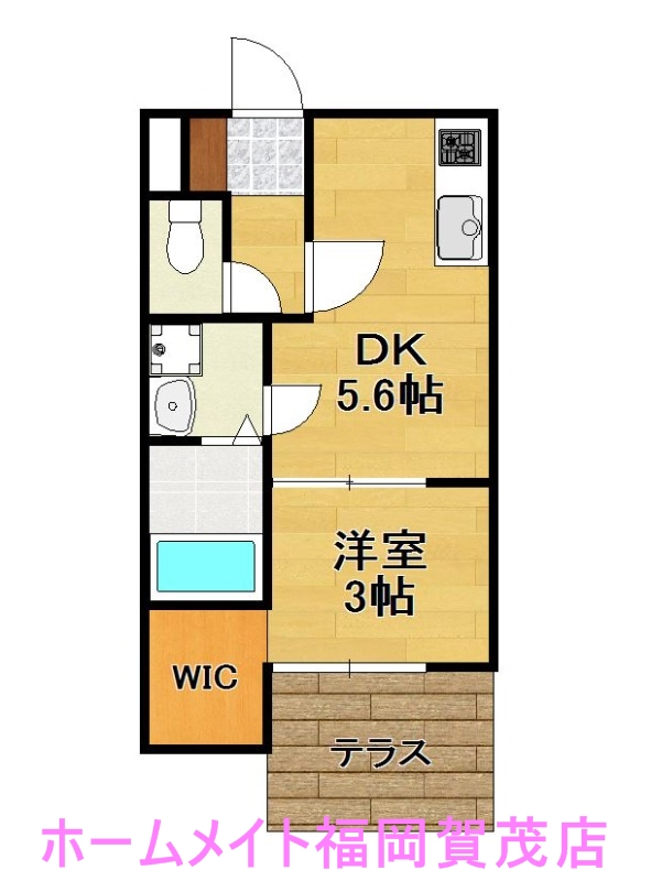 福岡市西区今宿駅前のアパートの間取り