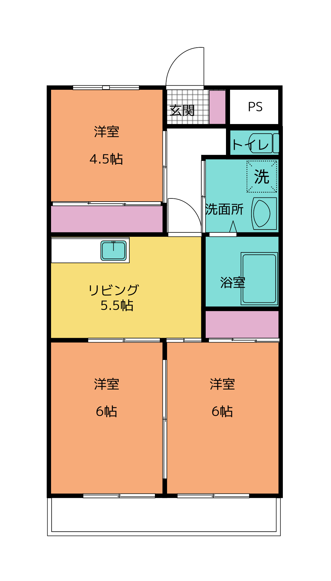 登公山草の間取り