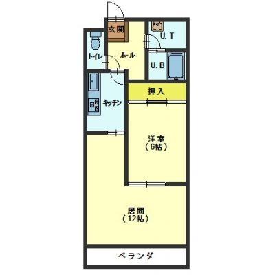 函館市青柳町のマンションの間取り