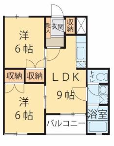 ナチュール西田AA棟の間取り