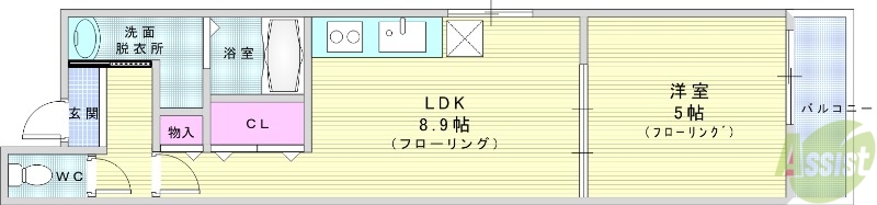 フジパレス池田南III番館の間取り