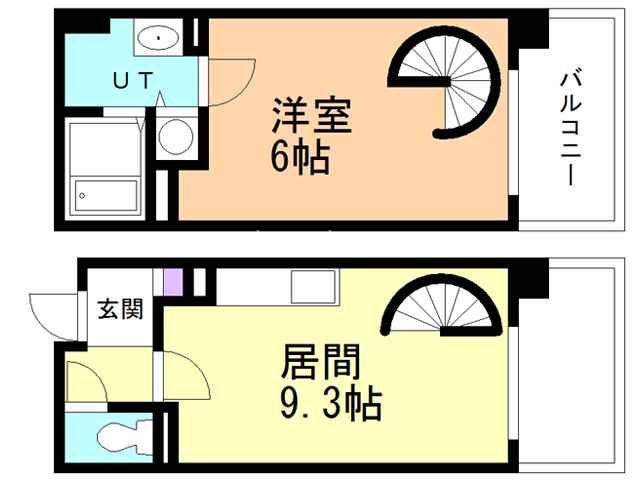 オタルベイサイドシティ７棟の間取り