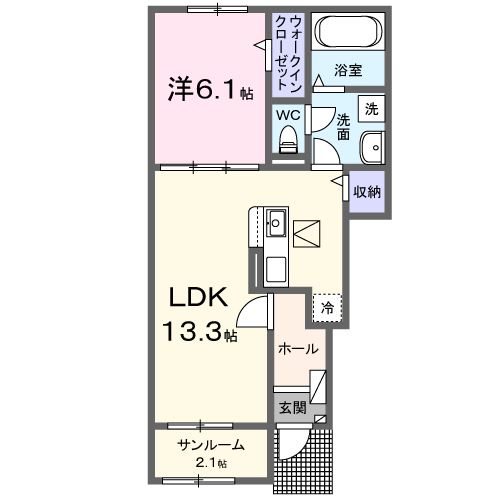 フロンティア長田　IIの間取り