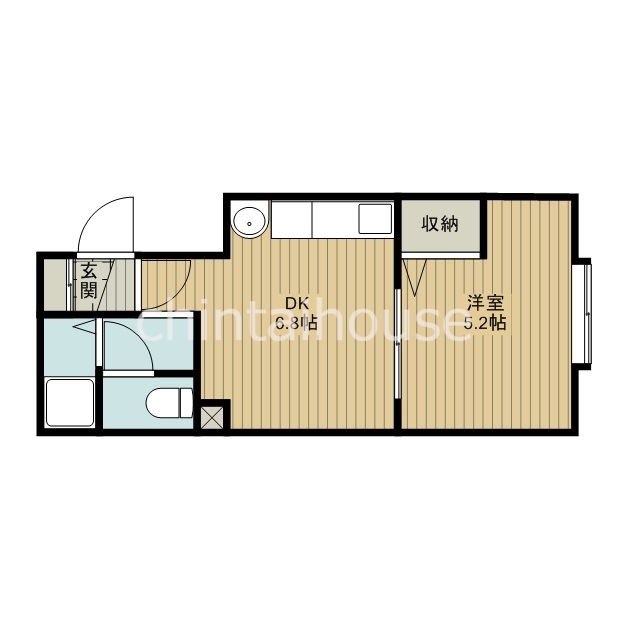 江別市文京台のアパートの間取り