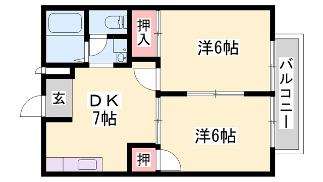 タウニーＳＡの間取り