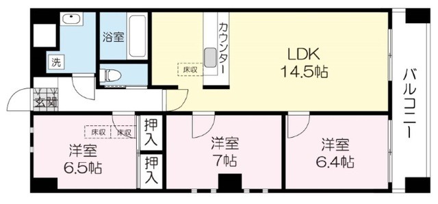 アーバンスクエア五橋の間取り